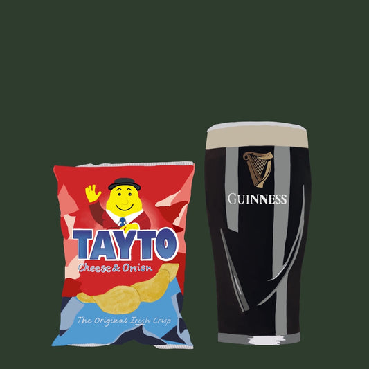 Perfect Pair - Tayto and Guinness, Food Illustration