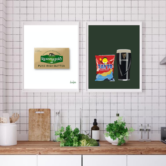 Perfect Pair - Tayto and Guinness, Food Illustration