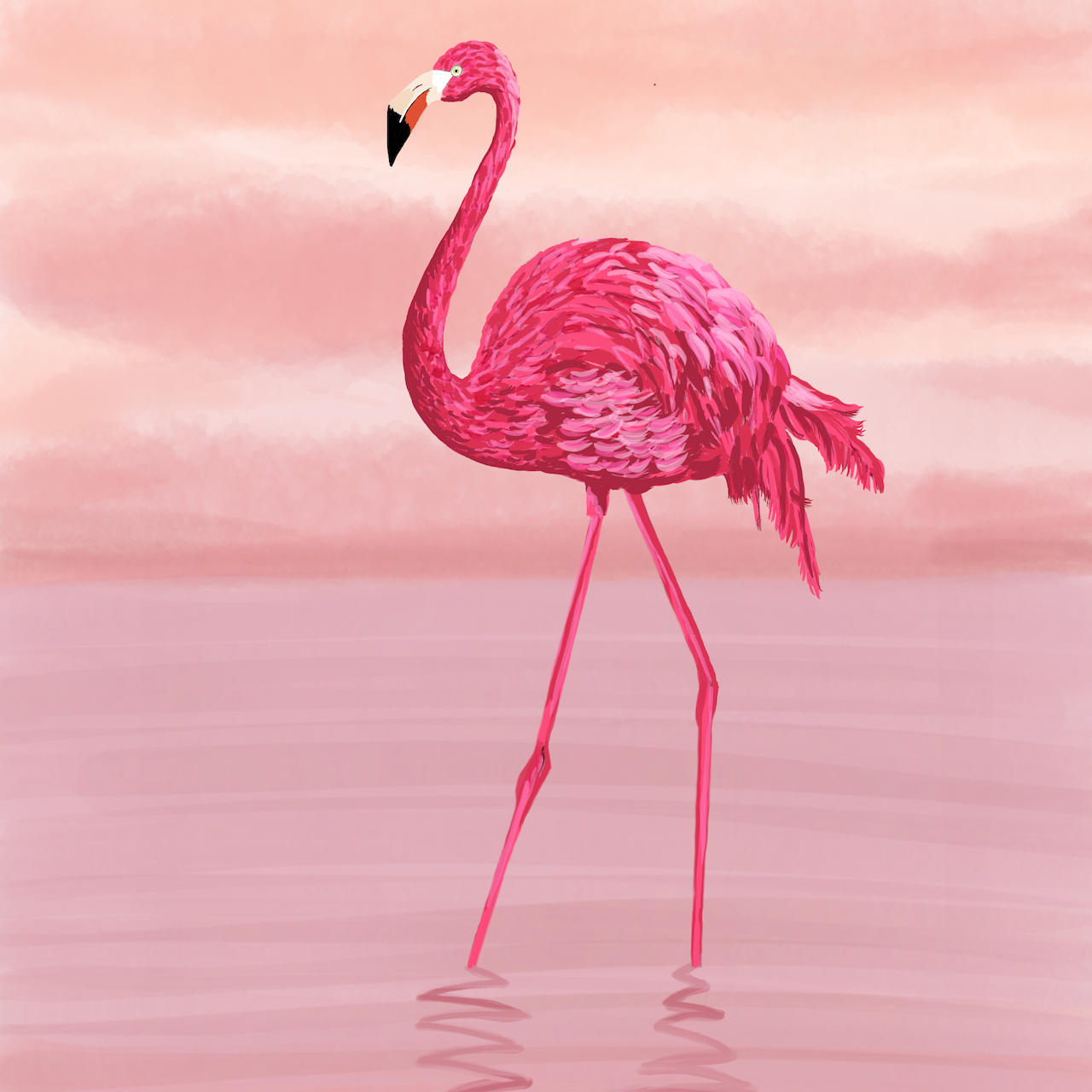 Flo the Flamingo Illustration