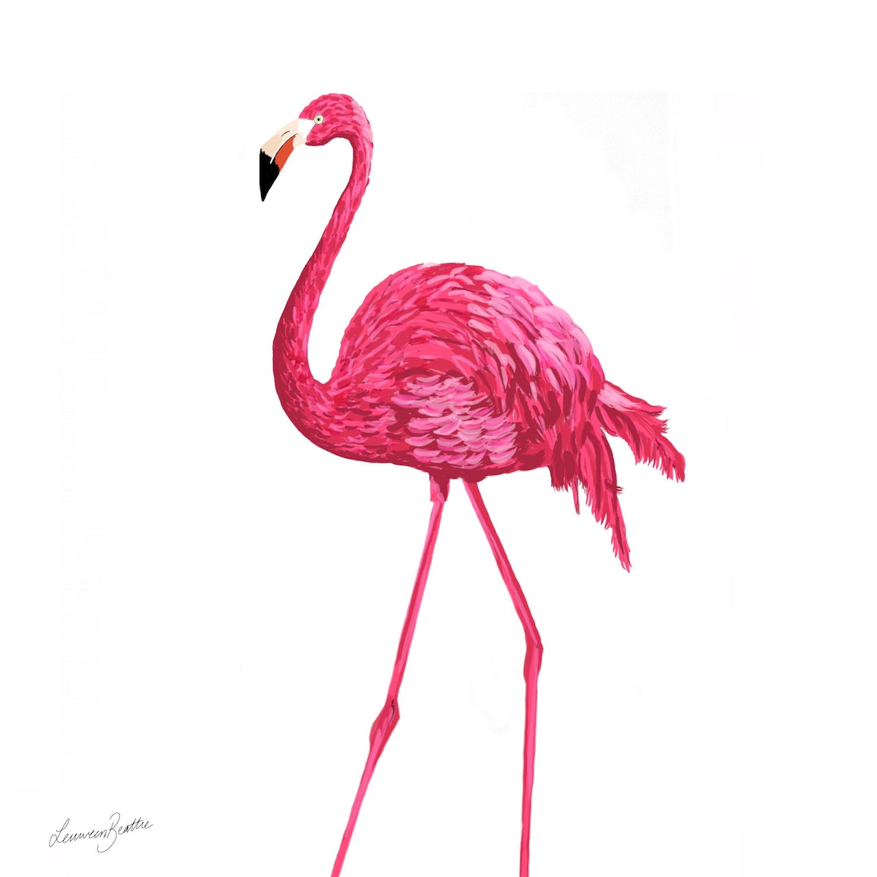 Flo the Flamingo Illustration