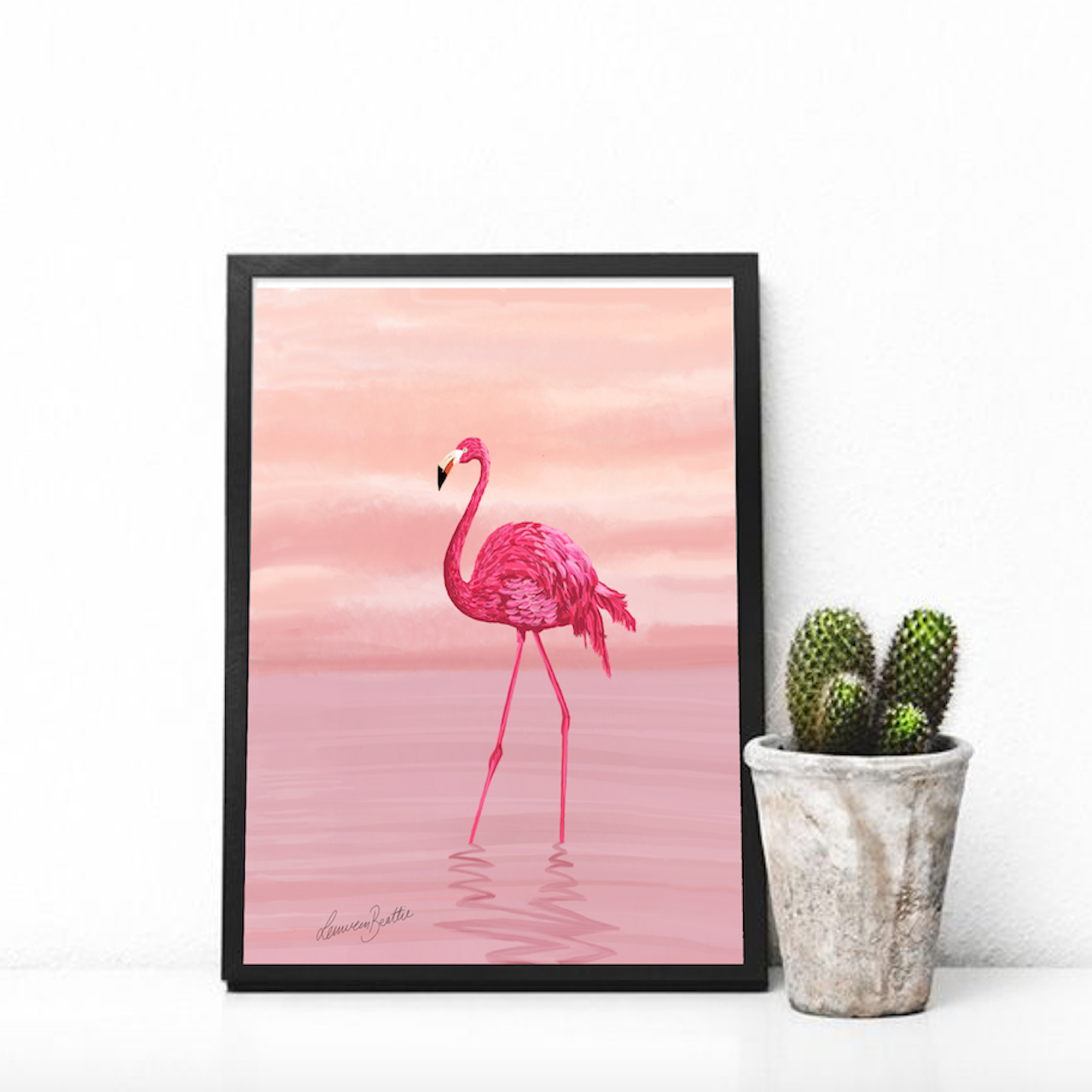 Flo the Flamingo Illustration