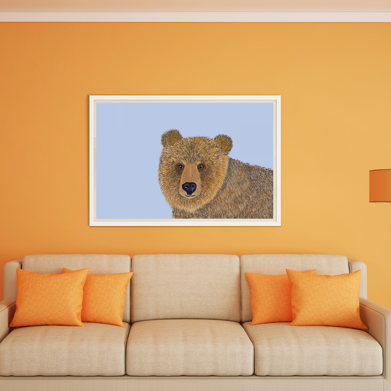 Glimpsing Grizzly Illustration