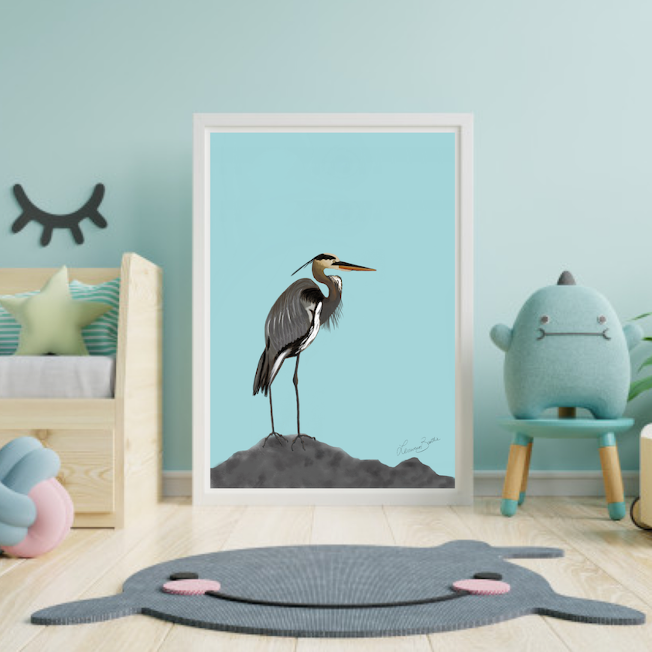 Hetty the Heron, Illustration