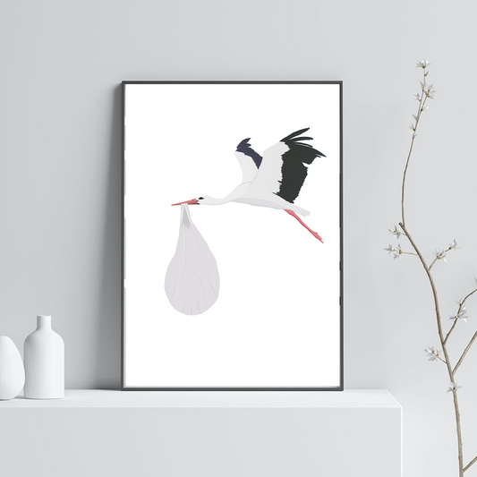 Stork Nursery Illustration